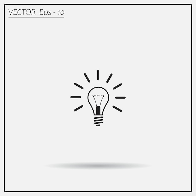 Light bulb symbol Vector illustration on a light background Eps 10