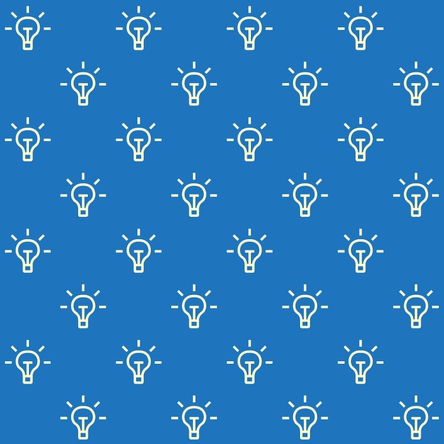 Light Bulb Vector Seamless Pattern