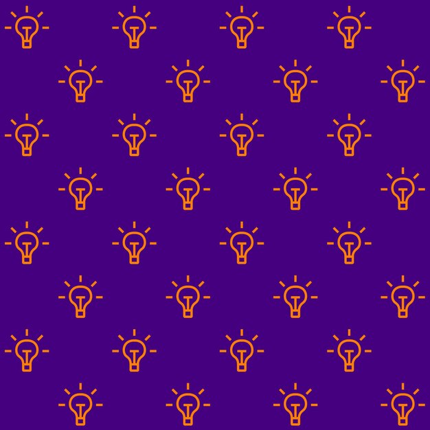 Light Bulb Vector Seamless Pattern