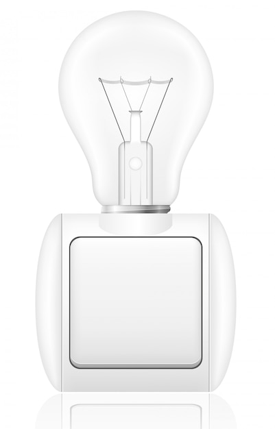 Vector light bulb with a switch