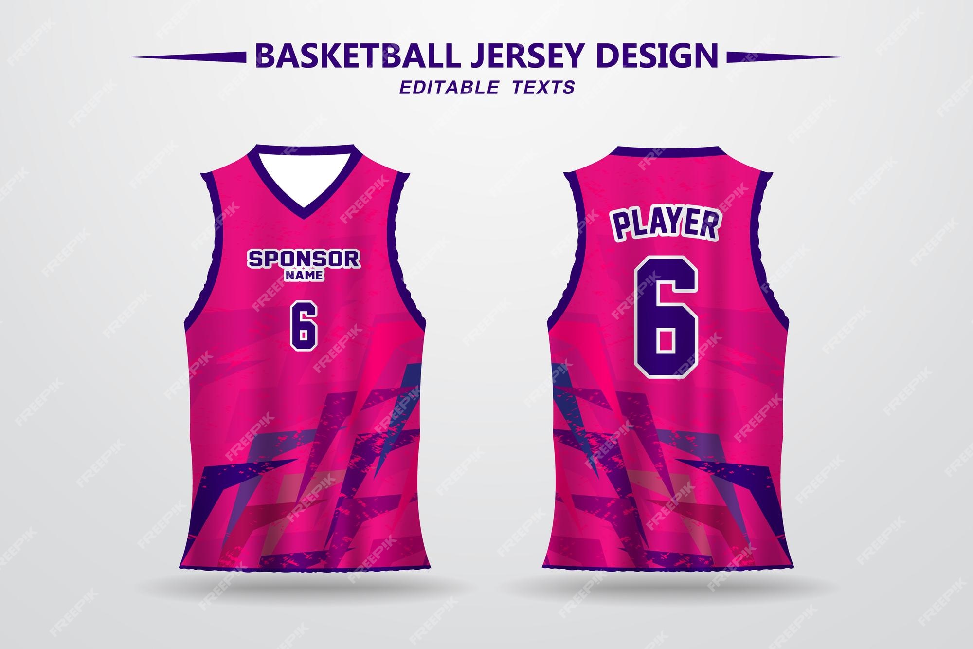 Premium Vector  Light color basketball jersey design for team