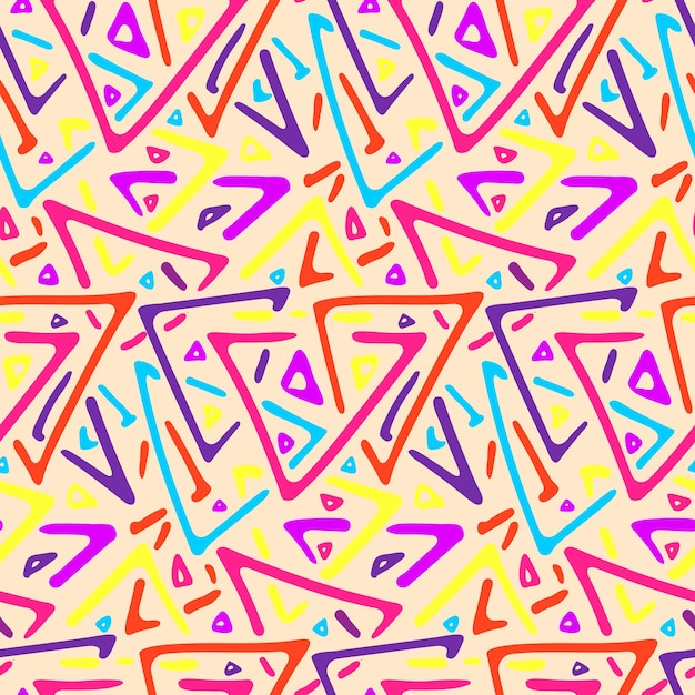 벡터 빛 다채로운 삼각형 부족 원활한 패턴