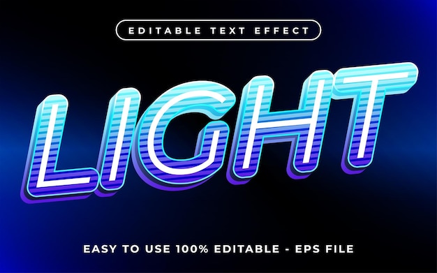 Light editable text effect mock up use for logo and business brand 3d typography template