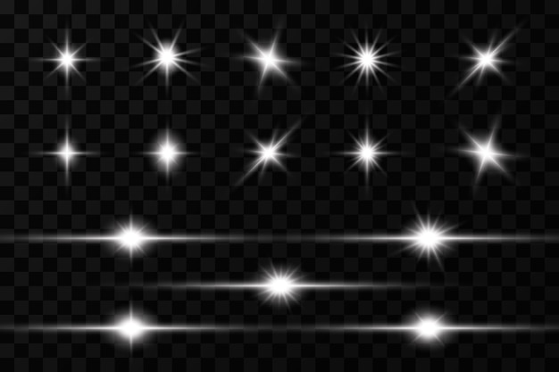light effect. bright star. bright sun set