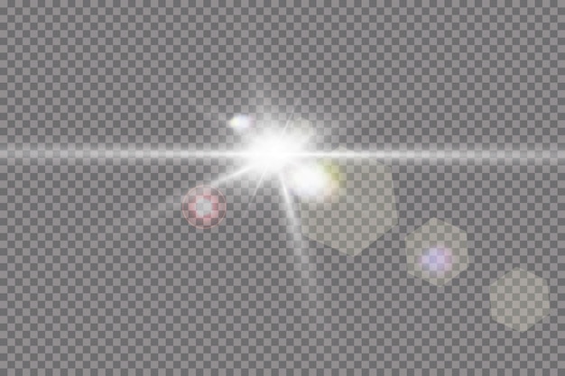 Vector light effect of bright star exploding