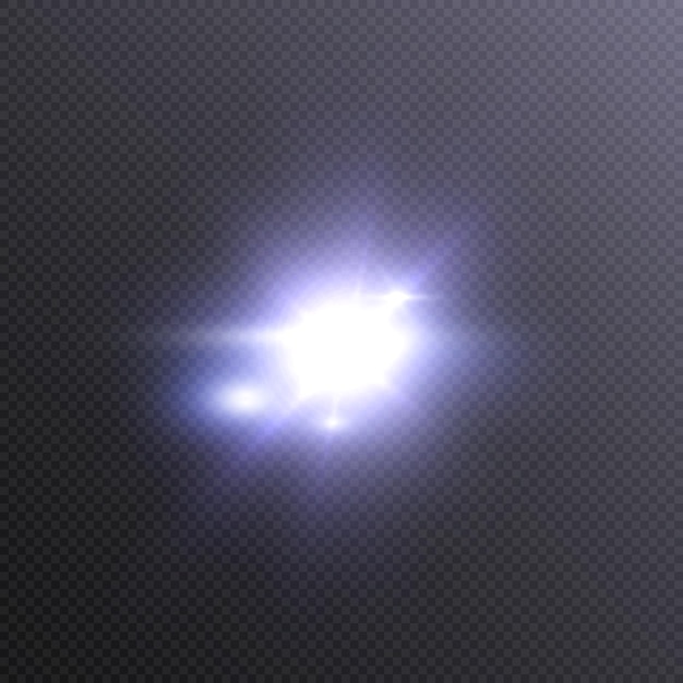 Light effect Bright sun New star Vector