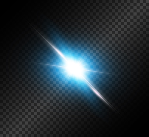 Light effect, futuristic star 