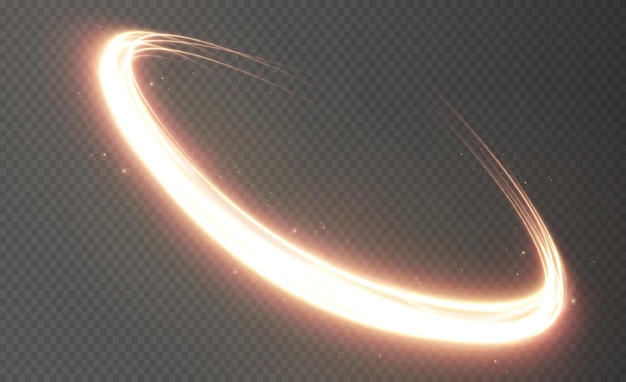 light effect of golden line of light movement light lines moving in a circle lighting equipment