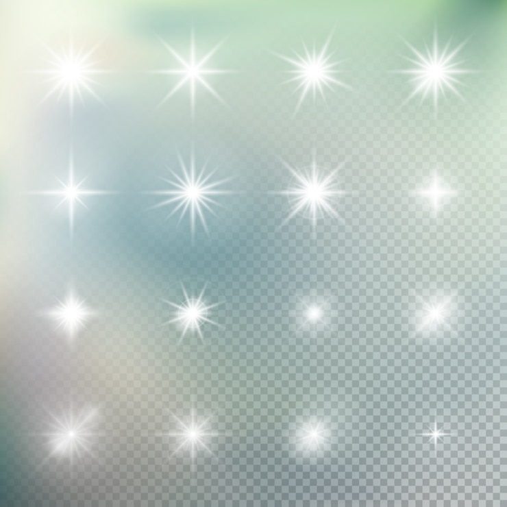 Vector light effect stars bursts.