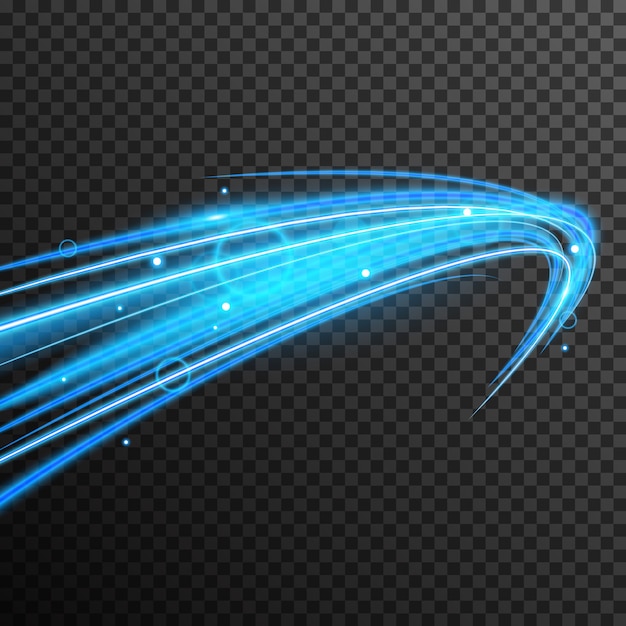 Light Effect vector transparent with line swirl