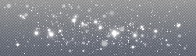 Light effect with lots of shiny shimmering particles isolated on transparent background Vector star