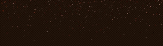 Light effect with lots of shiny sparkle glare particles isolated on dark background