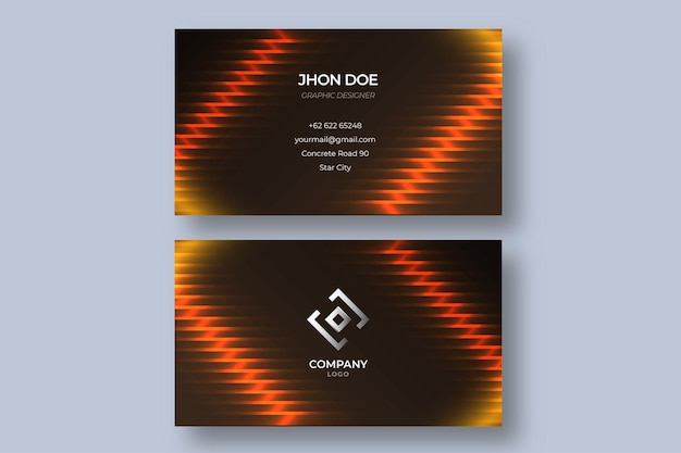 Light effect with yellow colors as like sun type business card design design