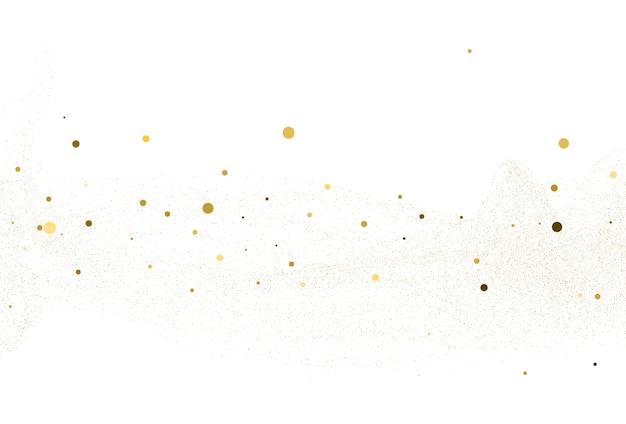 Vector light gold glitter round confetti background