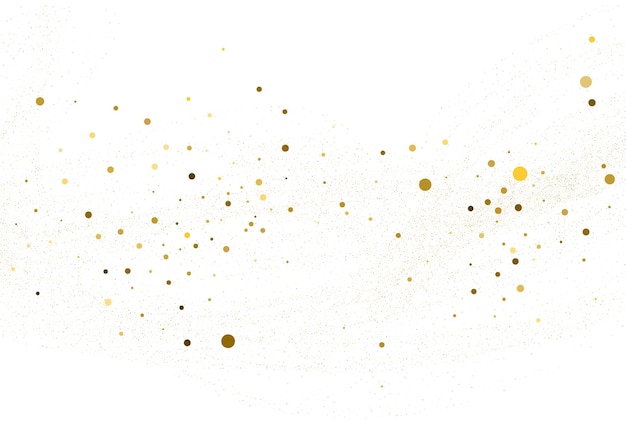 Light gold glitter round confetti background