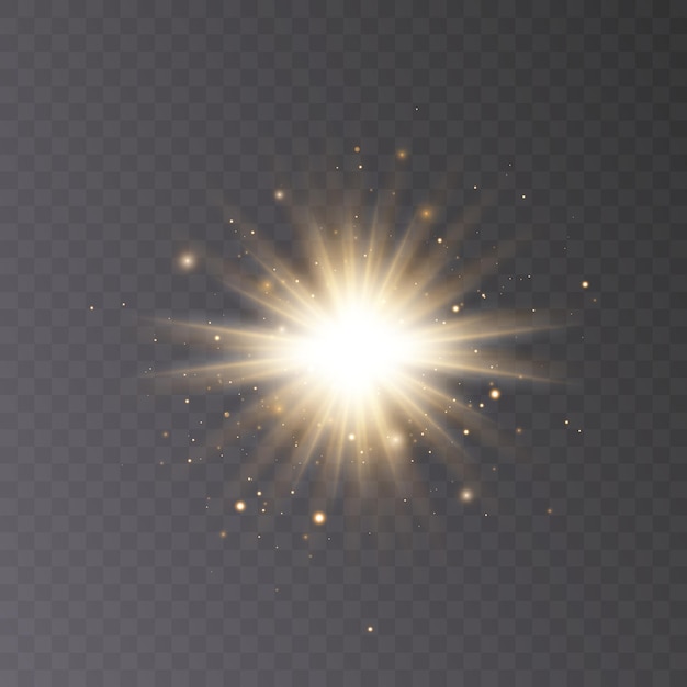 Light gold star png. Light Sunshine png. light effect png.