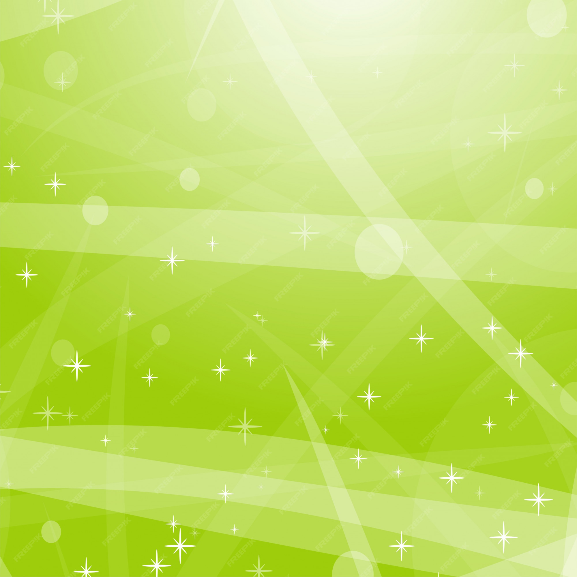 Premium Vector | Light green abstract background with stars, circles and  stripes.