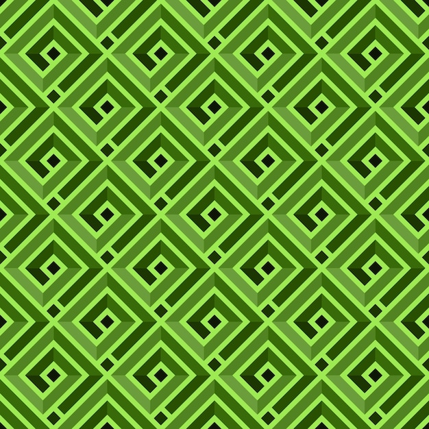 벡터에 사각 나선이 있는 연한 녹색 추상 원활한 패턴
