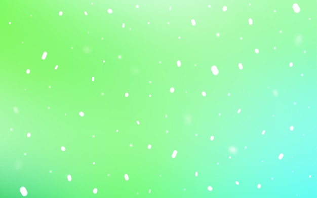 ライトグリーンベクトルの背景とクリスマスの雪片