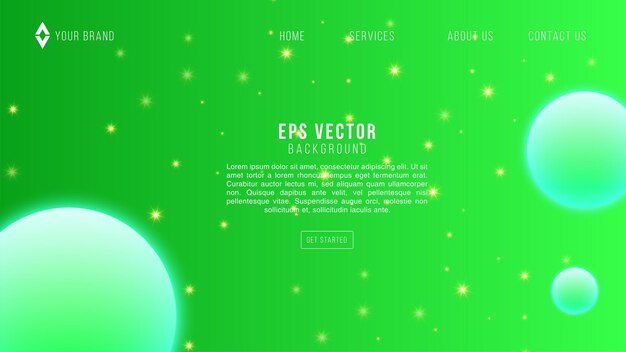 Light green vector layout with cosmic stars web page design. blurred decorative design