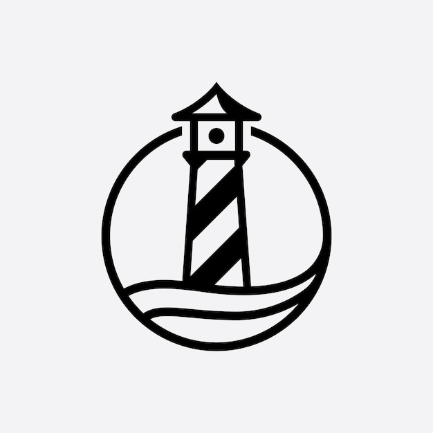 灯台ロゴベクトルテンプレート