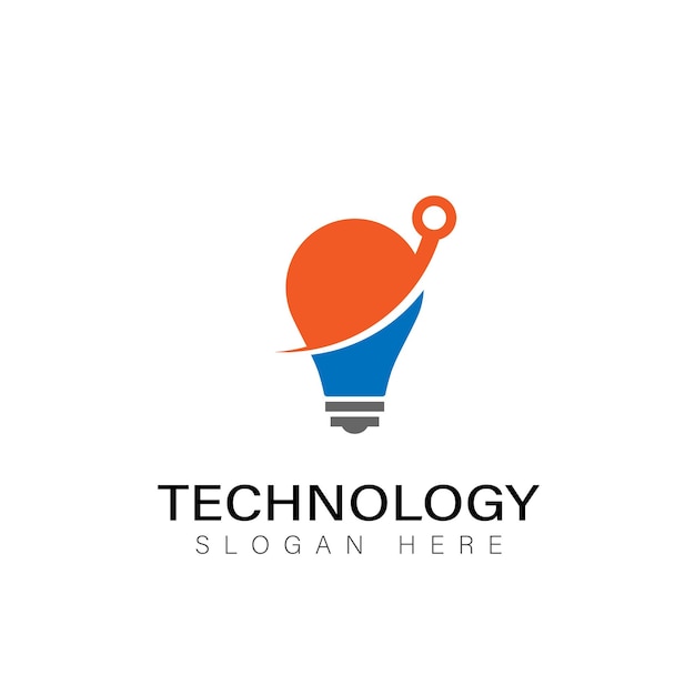 Значок символа технологии светового логотипа