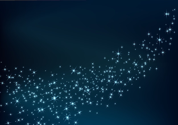 light magic starlight on blue galaxy background.