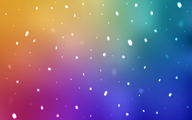 Light Multicolor vector texture with colored snowflakes