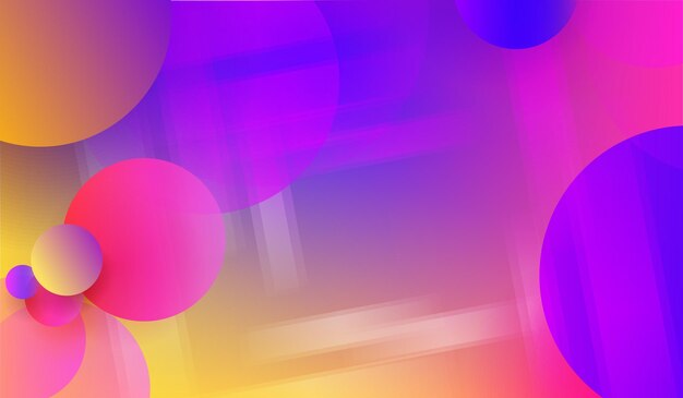 Light multicolored abstract design with light stripes and a variety of circles of different shades