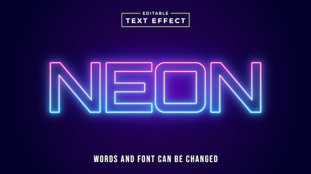 Light neon text style effect