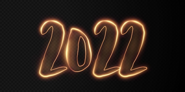 2022年の新年のライトナンバー挨拶バナーポストカードチラシポスターカレンダーpng
