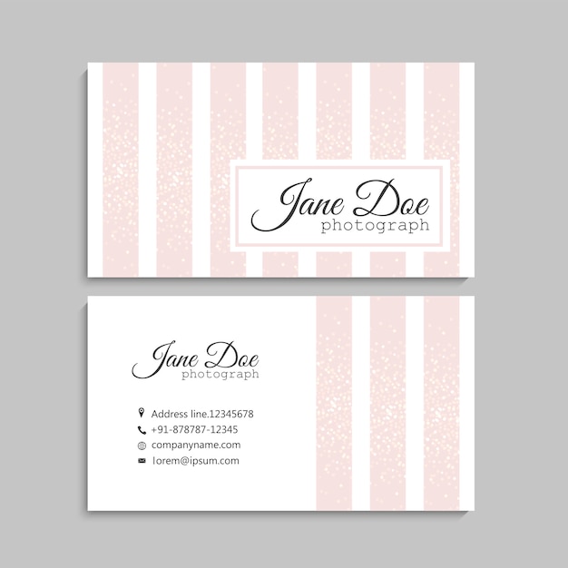 Light Pink Business Card Design