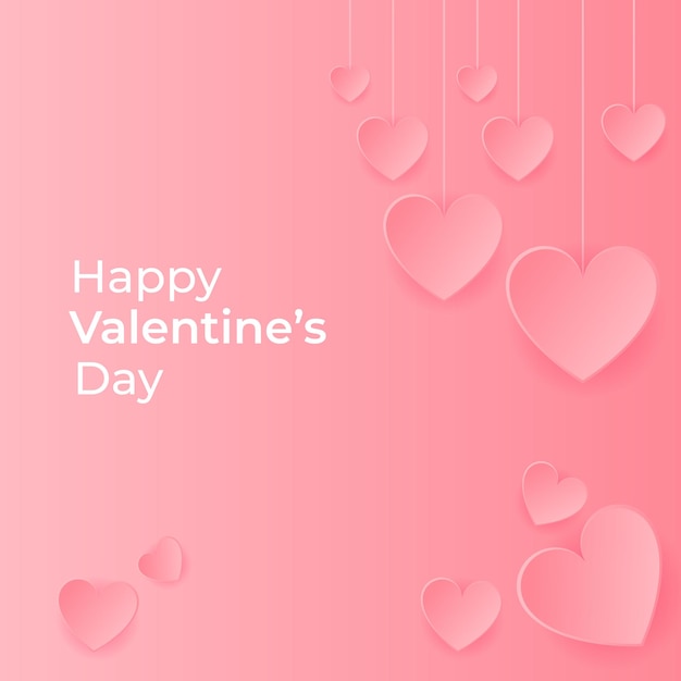 Vector light pink heart valentine's post