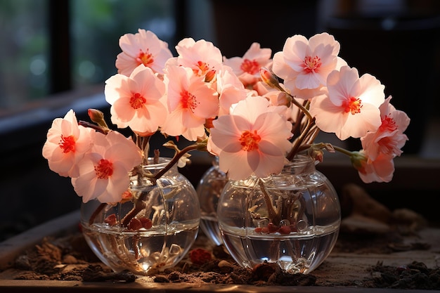 明るいピョーン色のピオニーの花の背景