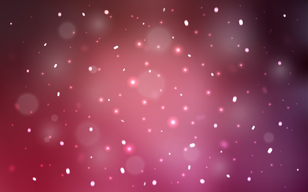 Light Pink Red vector cover with beautiful snowflakes