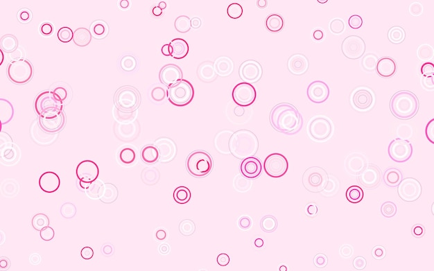 Light Pink vector background with bubbles