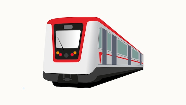 Vector light rail or light rail transit lrt vector illustration