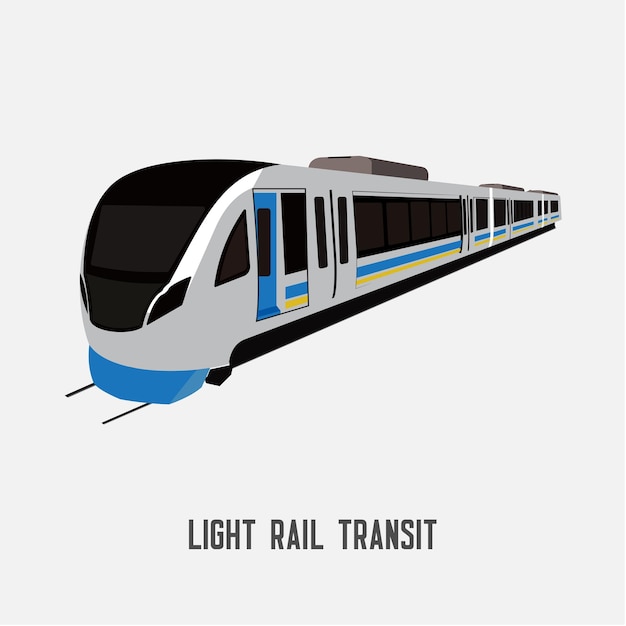 Light Rail Transit Train Vector