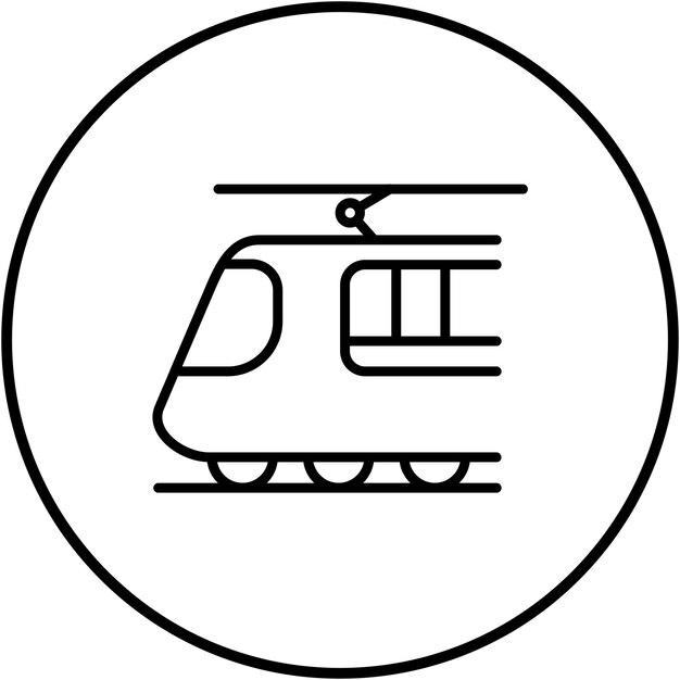 Light rail vector icon can be used for earth day iconset