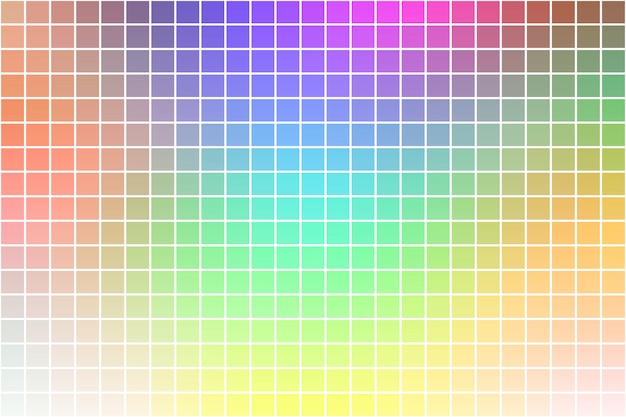 白で明るい虹の正方形のモザイク