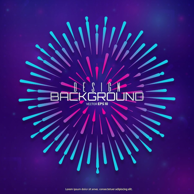 Vector light rays of burst background