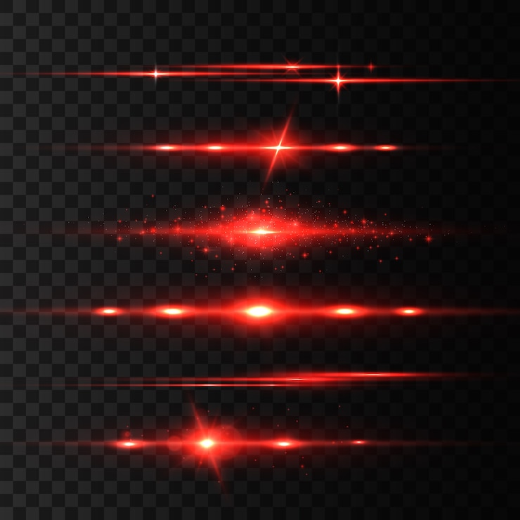 Vector light rays. luminous glowing lines isolated