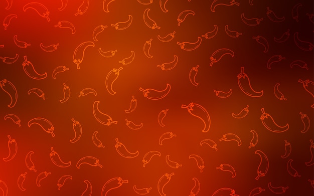 Light Red vector texture with hot peppers