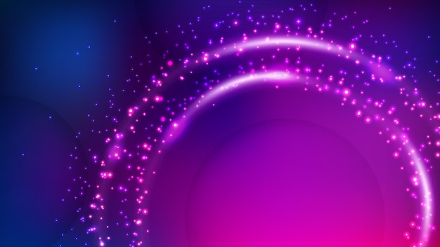 Vector light ring motion background elegant violet light widescreen vector illustration