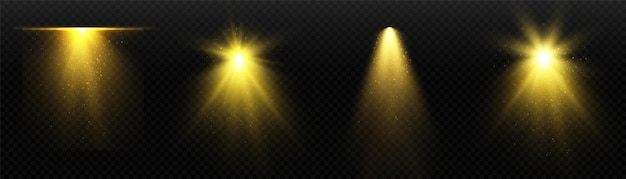 Вектор Источники света концертное освещение прожекторы сцены световой прожектор для веб-дизайна