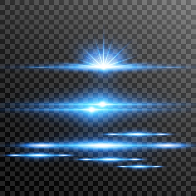 Luce effetto speciale illustrazione vettoriale di strisce luminose Vettore Premium
