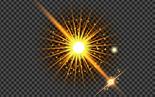 Light star gold light light flash gold vector