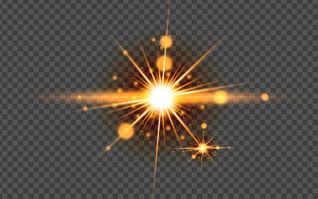 Light star gold light light flash gold vector