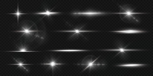 Light star on transparent background