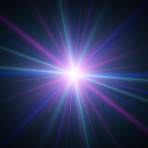 Light and streaks move quickly across a dark background. Light effect design. Vector blur in radiance light. Decor element. Horizontal beams of light.